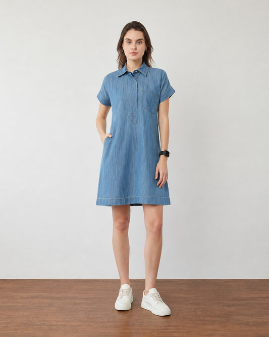 Fauna Denim Shift Dress