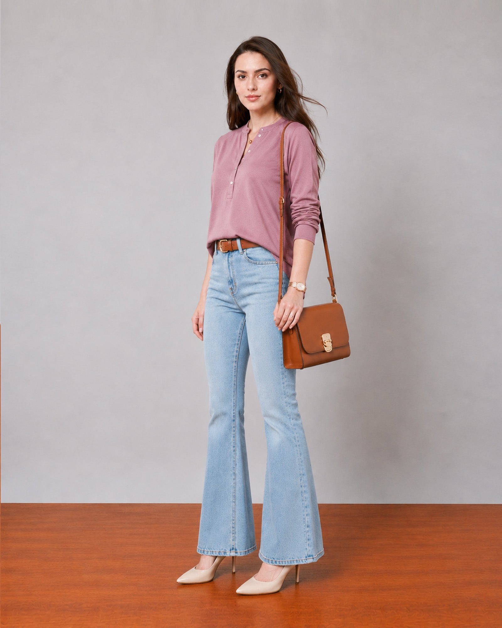 Gemini rose pink linen tunic top, smart casual days