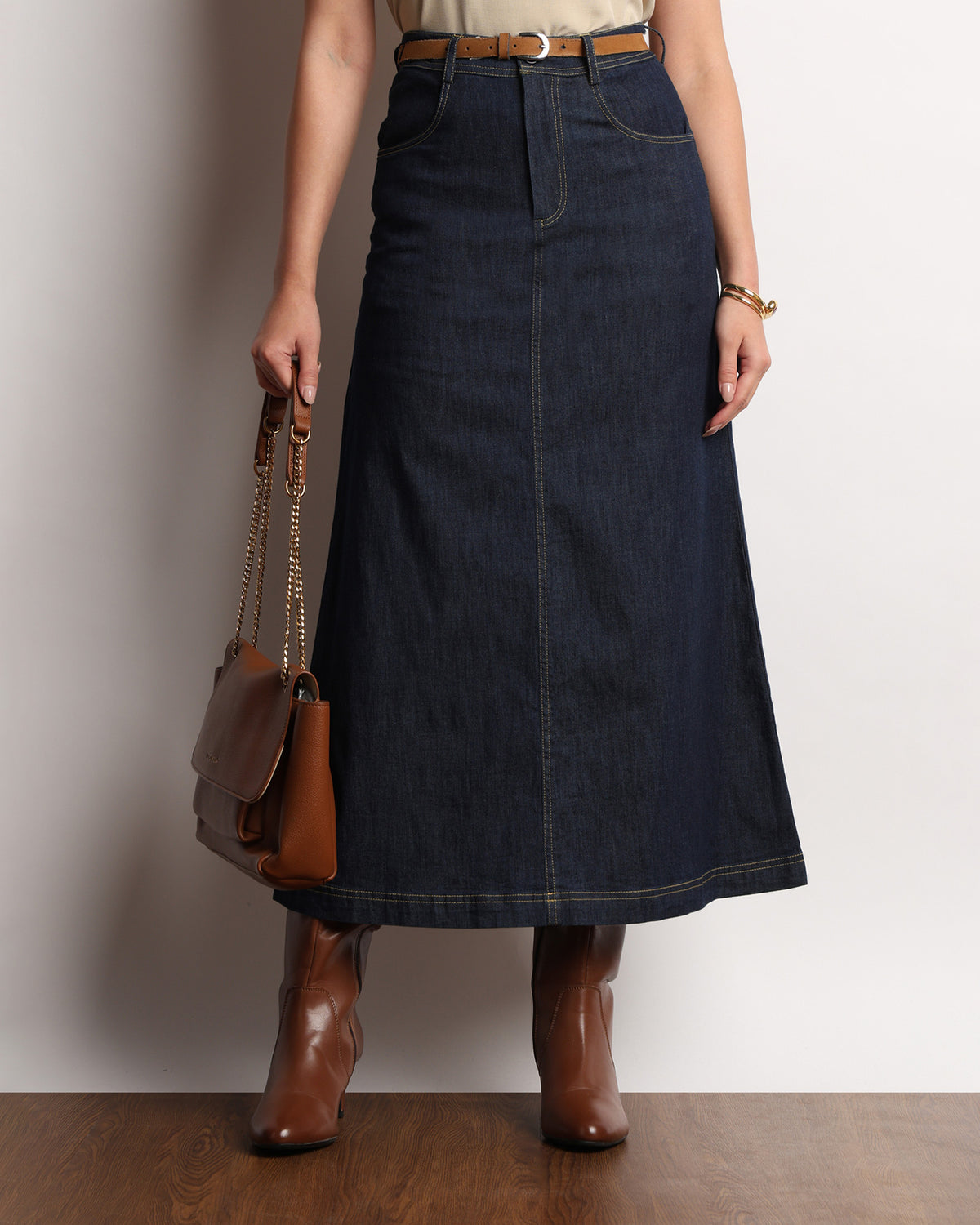 Heloise Denim Maxi Skirt