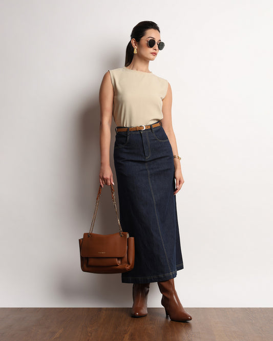 Heloise Denim Maxi Skirt