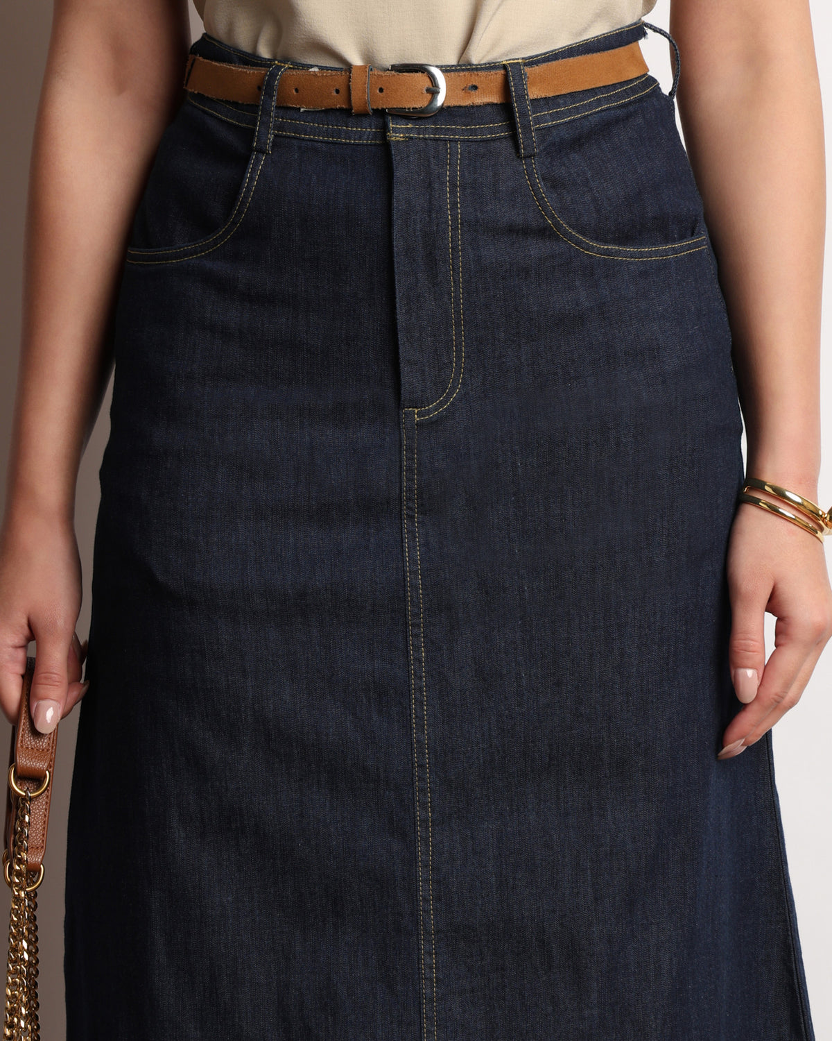 Heloise Denim Maxi Skirt