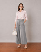 That baby pink formal shirt, classy workday look